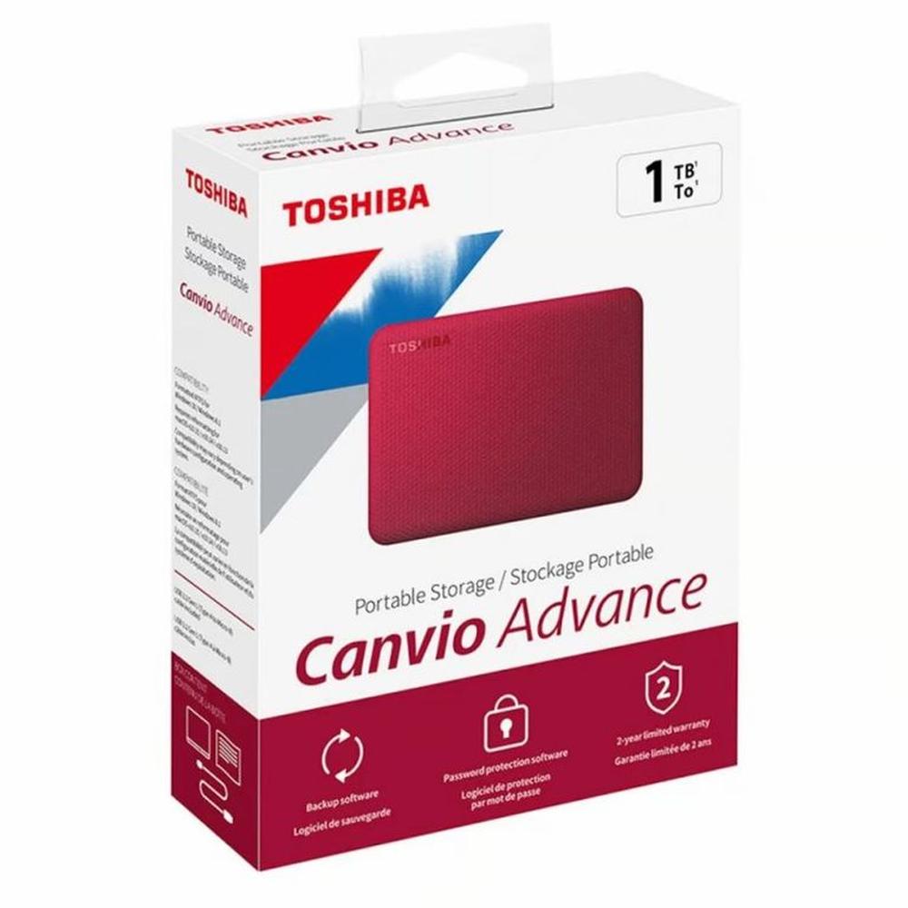 Disco Duro Externo Toshiba Canvio Advance 1TB - Rojo - Portátil Disco Duro Externo Toshiba Canvio Advance 1TB - Rojo - Portátil
