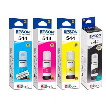 Combo Tinta Epson T544 color 4 colores, l1110, l3110, l3150, l5190 Combo Tinta Epson T544 color 4 colores, l1110, l3110, l3150, l5190