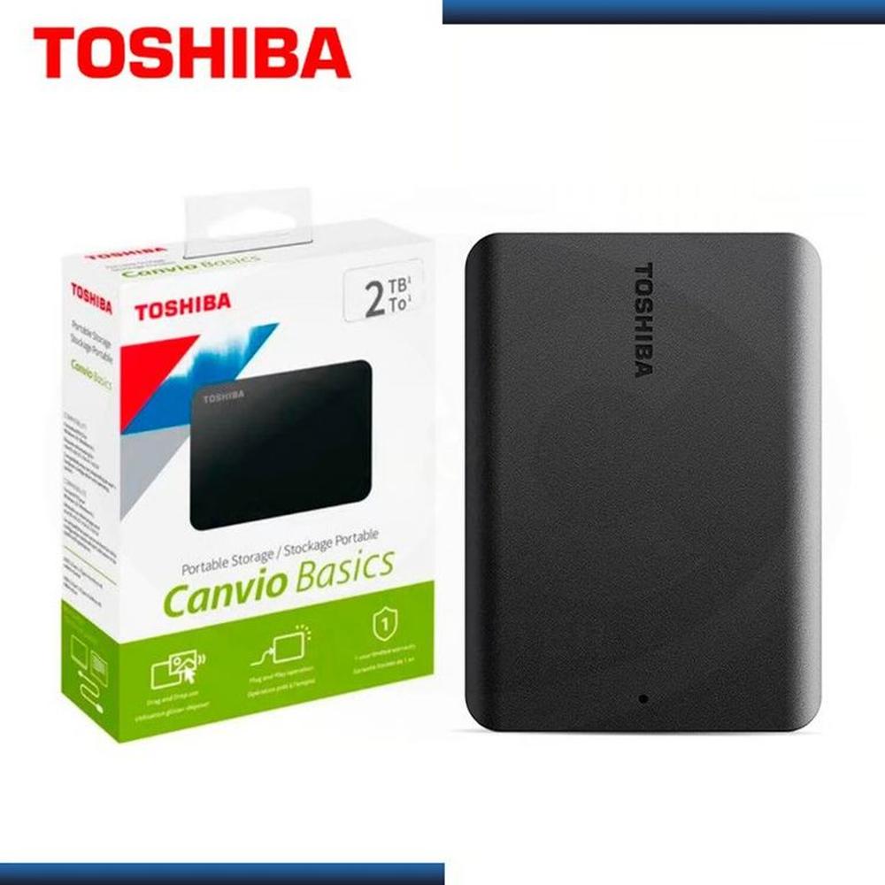 Disco Duro Externo Toshiba Canvio Basics 2TB - Negro Mate - Portátil Disco Duro Externo Toshiba Canvio Basics 2TB - Negro Mate - Portátil