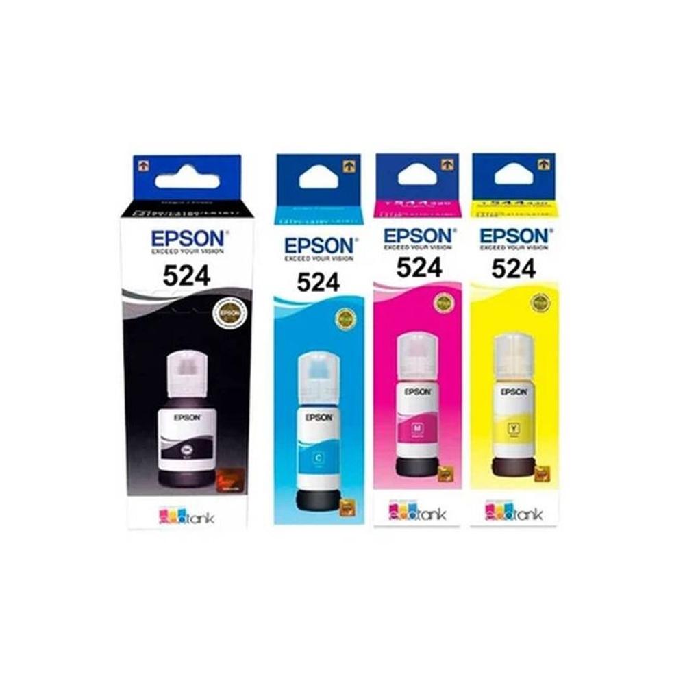Kit Tinta Epson T524 Negro Cian Magenta Amarillo A3 L15150 Kit Tinta Epson T524 Negro Cian Magenta Amarillo A3 L15150
