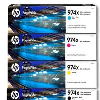 Kit Tinta HP 974X Cyan Magenta Amarillo Negro