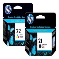 Kit Tinta HP 21, 22 Negro, Tricolor