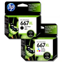 Kit Tinta HP 667XL Negro Tricolor original