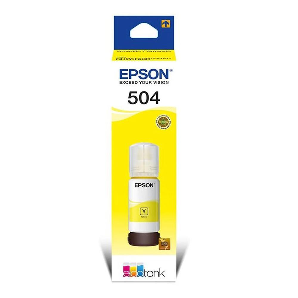 Botella de Tinta Epson T504 Amarilo Original