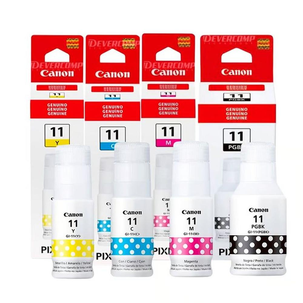 Pack de 4 Tintas Canon GI-11 (Negro, Cian, Amarillo, Magenta) Pack de 4 Tintas Canon GI-11 (Negro, Cian, Amarillo, Magenta)