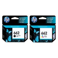 PACK DE CARTUCHO DE (TINTA HP 662 NEGRO + TRICOLOR)ORIGINAL