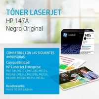 Toner HP W1470A (147A) Negro 10,500 Pag. MFP M634, M635,M636.