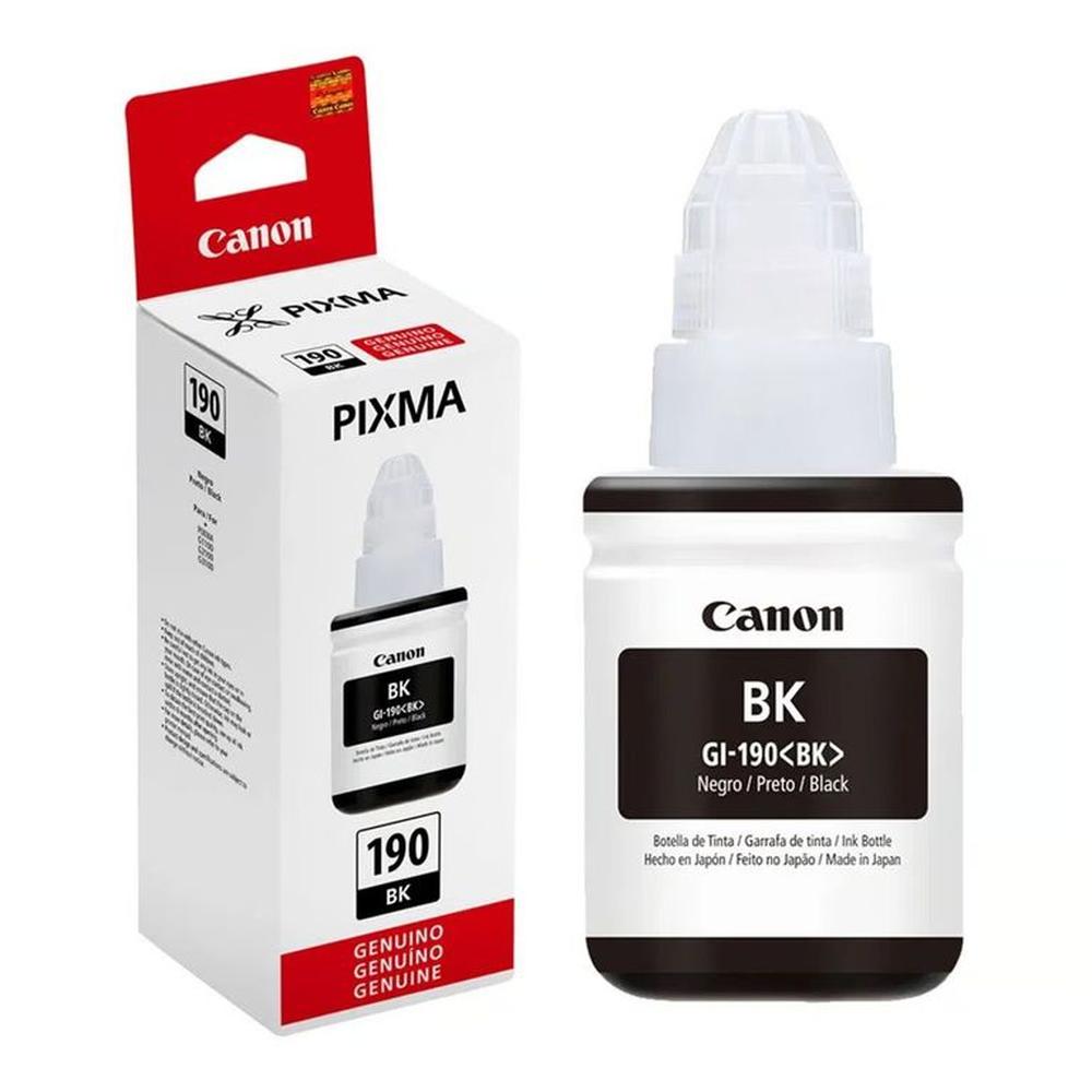 Botella de tinta Canon GI-190BK NEGRO para G2110 G3110 G4110 Botella de tinta Canon GI-190BK NEGRO para G2110 G3110 G4110