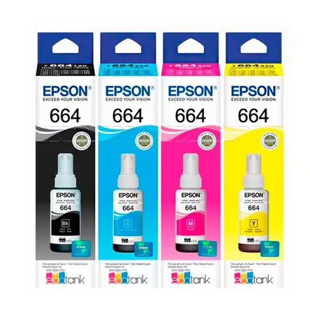 TINTA EPSON 664 PACK DE 4 COLORES T664 TINTA EPSON 664 PACK DE 4 COLORES T664
