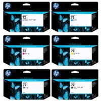 Kit Tinta HP 72 130ml Cyan Magenta Amarillo Gray mate black Foto black
