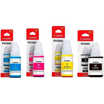 PACK X 4 TINTAS GI-190 CANON ORIGINAL