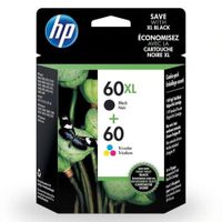 Pack de Cartuchos de Tinta HP 60XL Negro y Tricolor Original