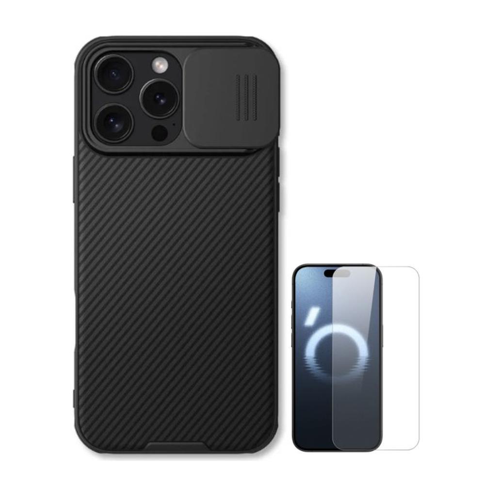 CASE NILLKIN CAMSHIELD IPHONE 16 PRO Y VIDRIO CASE NILLKIN CAMSHIELD IPHONE 16 PRO Y VIDRIO