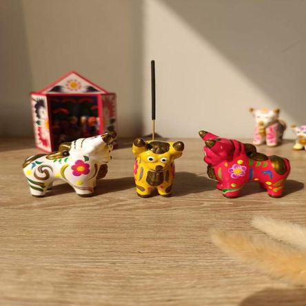 Artesanía Torito de Pucará Multicolor 6 x 6,5