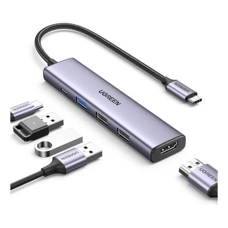 Adaptador Hub Usb-C 5 En 1 - PD, HDMI 4K60Hz - UGREEN Adaptador Hub Usb-C 5 En 1 - PD, HDMI 4K60Hz - UGREEN
