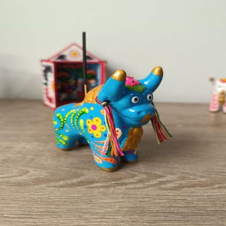 Artesanía Torito de Pucará Multicolor 10 x 10,5