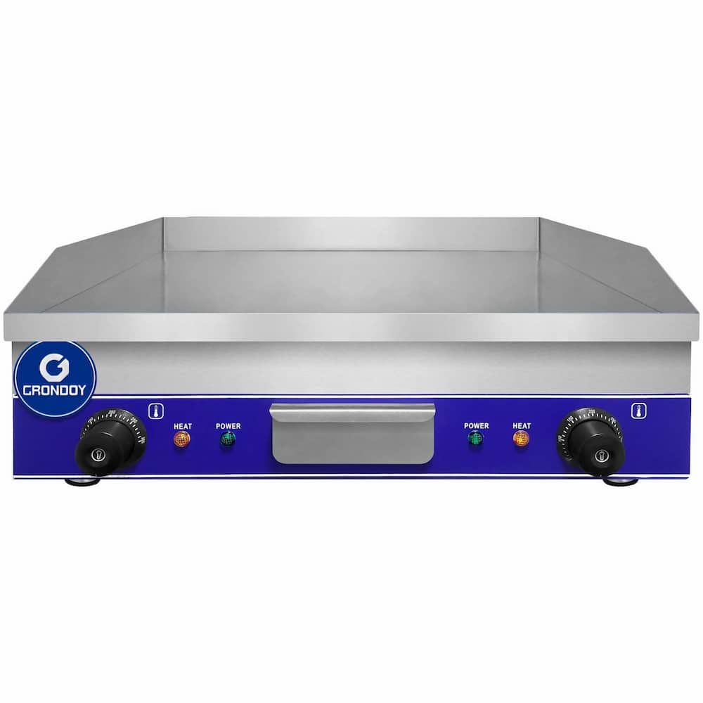 Plancha Eléctrica 2500W Lisa - Compacta para Cocinas Pequeñas
