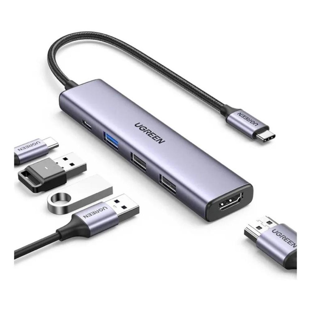 Ugreen Hub USB-C 5 en 1 HDMI 4K USB 3.0 PD Power