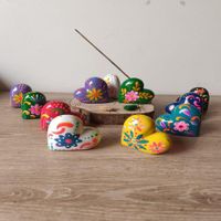 Artesanía Arcilla Corazón de Pucará Porta Incienso 7 x 7
