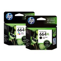 Kit Tinta HP 664XL Negro Tricolor