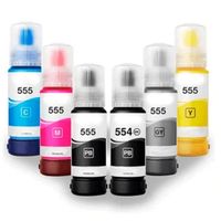 Pack Tinta Epson T555 T554 Colores y Negro Para L8160 L8180