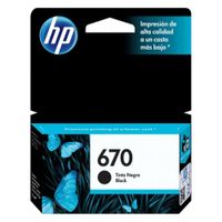 CARTUCHO DE TINTA HP 670 NEGRO (CZ113AL) ORIGINAL