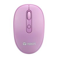 MouseINALAMBRICO Teros TE5075P, Color Purpura, 1600 DPI