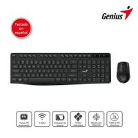 Teclado Genius con Mouse wireless KM-8206S USB multimedia black
