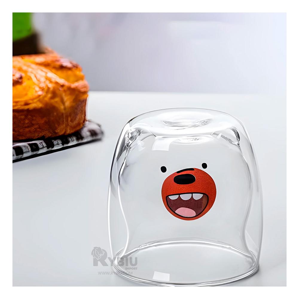 Vaso Moderno Sin Asa en Tono Transparente Y+Regalo Stickers