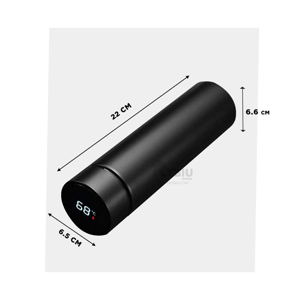 Pomo de Control de Temperatura 500ml Negro Y+Gift MiniAgenda