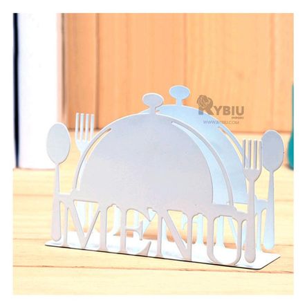 Portaservilletas de Metal Tono Blanco Y+Banderitas Adhesivas Portaservilletas de Metal Tono Blanco Y+Banderitas Adhesivas