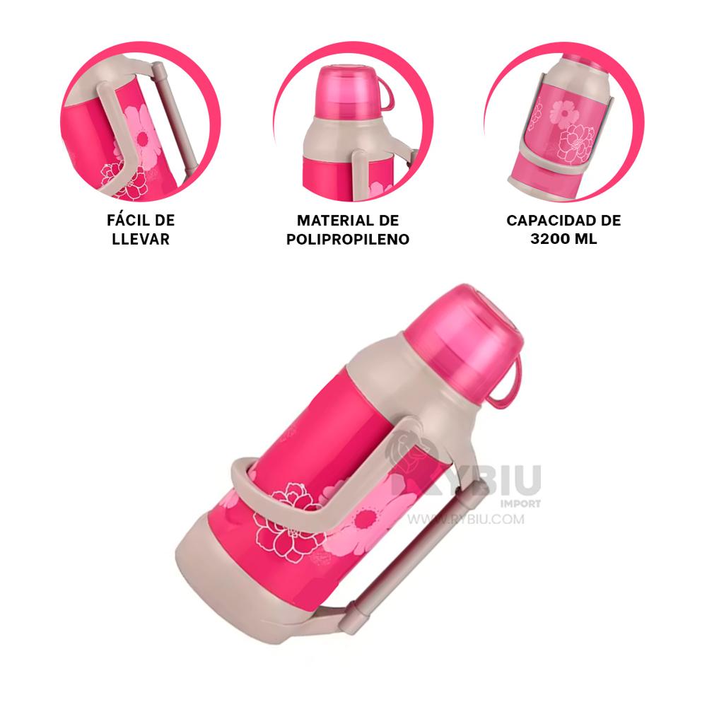 Recipiente Facil de Llevar en Color Rosado Y+Regalo Agendita