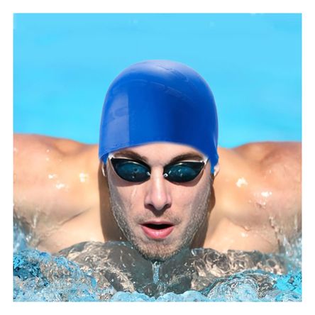 Gorro Elastico para Nadar en Piscina o Mar Azul Y+Agendita