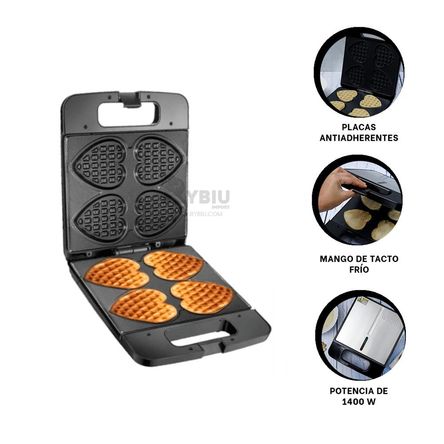 Maquina Versatil para Waffles en Negro Y+Gift MiniAgenda