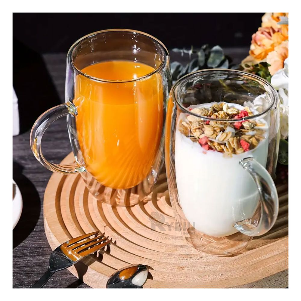 Taza Doble Capa 450 ML en Transparente Y+Agendita Taza Doble Capa 450 ML en Transparente Y+Agendita