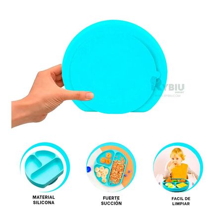 Tazon de Alimento para Bebe Celeste Y+Post-it Adhesivos