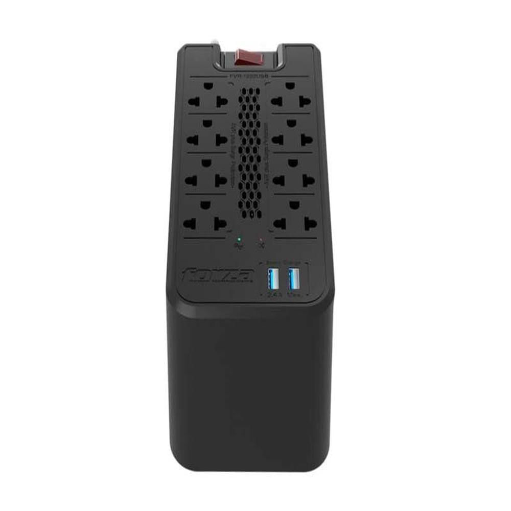 ESTABILIZADOR FORZA 8 TOMAS FVR-1222 USB-2 1200VA 8-TOMAS