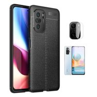 CASE CARBONO AUTOFOCUS XIAOMI POCO F3 Y MI11i Y VIDRIOS