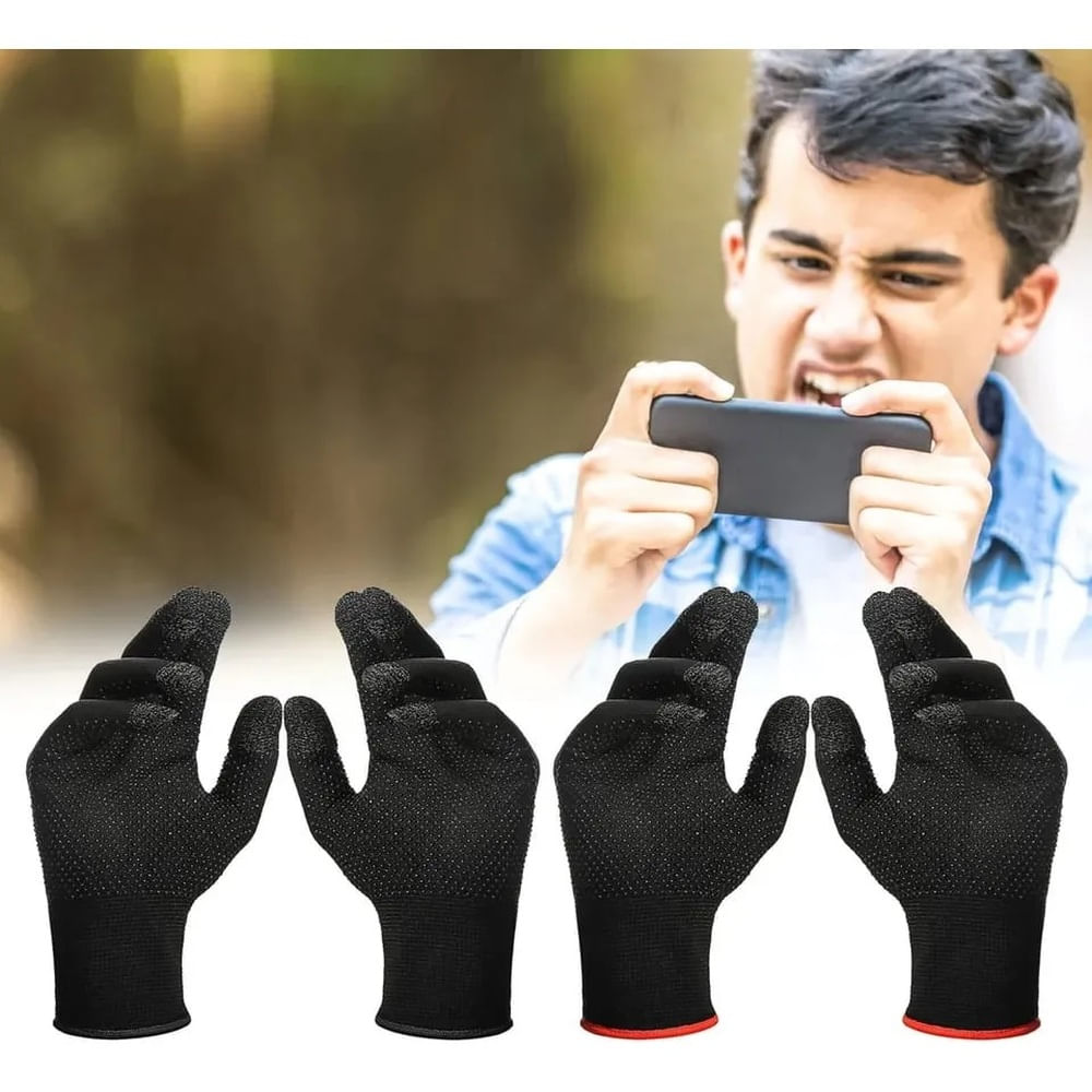 Guantes Antideslizantes para Gamer Videojuegos Negro