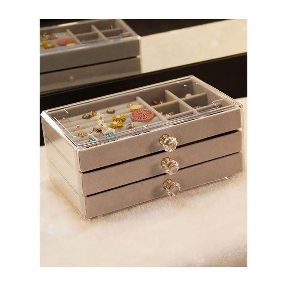 Joyero Organizador De Joyas Cofre Pulseras Relojes 3 Niveles