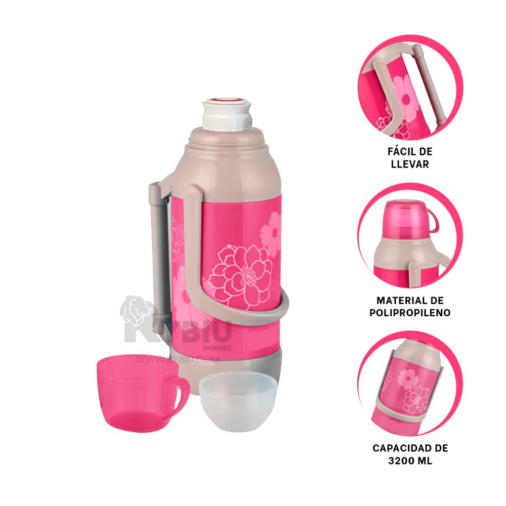 Recipiente Practico en Color Rosado Y+Gift Stickers