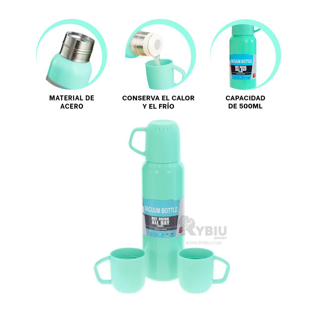 Botella en Color Verde Agua 500ml Y+Post-it Adhesivos