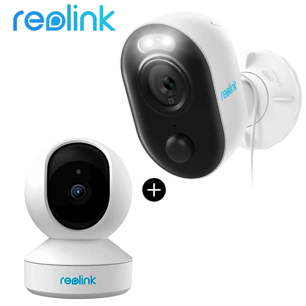 Combo Reolink E1 Interiores HD WIFI + Lumus Exteriores FHD Con Visión Nocturna