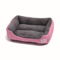 Cama Para Perros Antideslizante Rectangular Rosado - Talla M