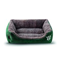 Cama Para Perros Antideslizante Rectangular Verde - Talla M
