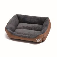 Cama Para Perro Antideslizante Rectangular Marrón claro-Talla M