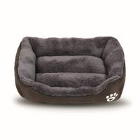 Cama Para Perro Antideslizante Rectangular Dark brown-Talla M