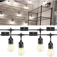 Guirnaldas Luces Vintaga 20 Focos 10M de Cable a Corriente Terraza Jardin Negocios Hogar