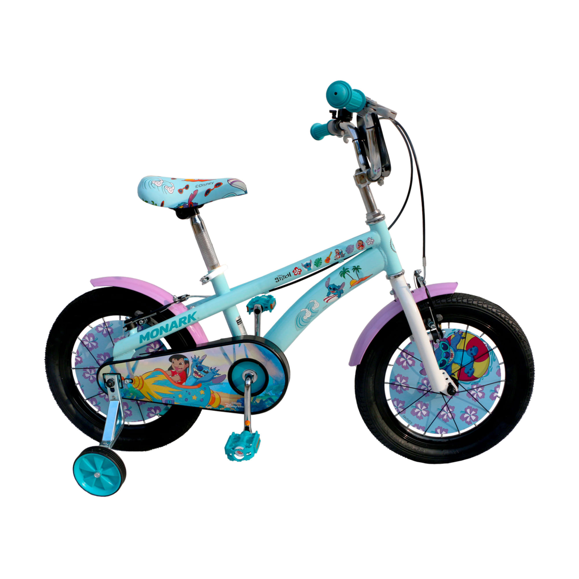 Bicicleta infantil Stitch celeste MONARK aro 16