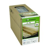 Tornillo Pz Avellanado Zinc 5x70mm para madera 200 unidades Standers